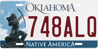 OK license plate 748ALQ