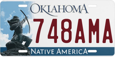 OK license plate 748AMA