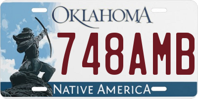 OK license plate 748AMB