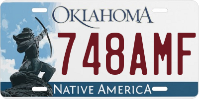 OK license plate 748AMF