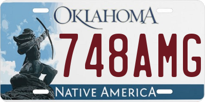 OK license plate 748AMG