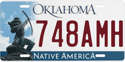 OK license plate 748AMH
