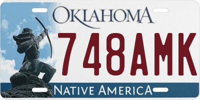 OK license plate 748AMK