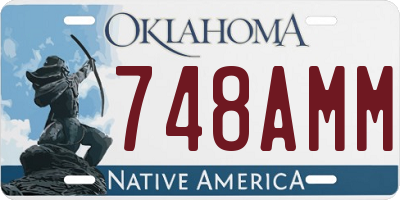 OK license plate 748AMM