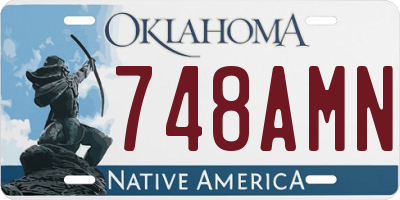 OK license plate 748AMN