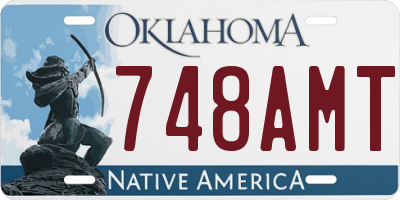OK license plate 748AMT
