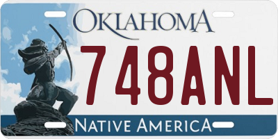 OK license plate 748ANL
