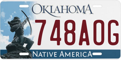 OK license plate 748AOG