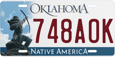 OK license plate 748AOK