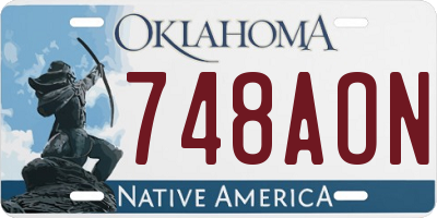 OK license plate 748AON