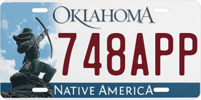 OK license plate 748APP