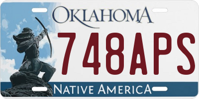 OK license plate 748APS