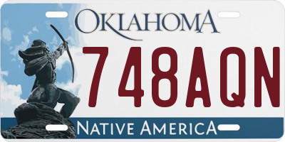OK license plate 748AQN