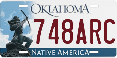 OK license plate 748ARC
