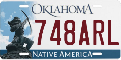 OK license plate 748ARL
