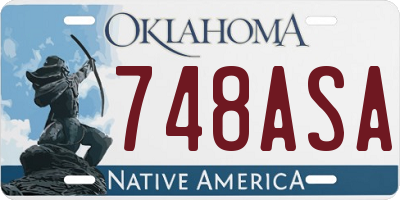 OK license plate 748ASA