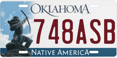 OK license plate 748ASB