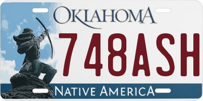 OK license plate 748ASH