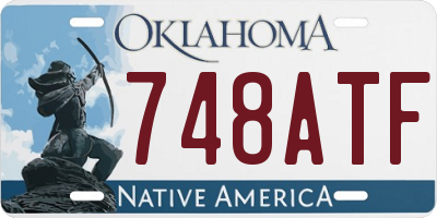 OK license plate 748ATF