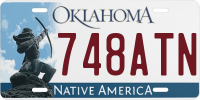 OK license plate 748ATN