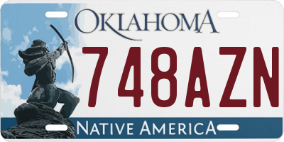OK license plate 748AZN