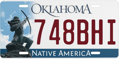 OK license plate 748BHI