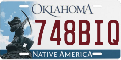 OK license plate 748BIQ