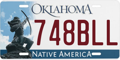OK license plate 748BLL