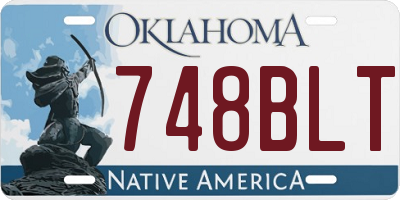 OK license plate 748BLT