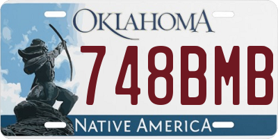 OK license plate 748BMB