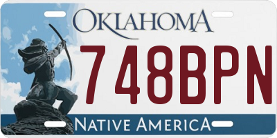 OK license plate 748BPN