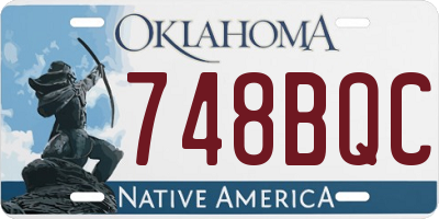 OK license plate 748BQC