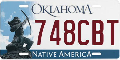 OK license plate 748CBT