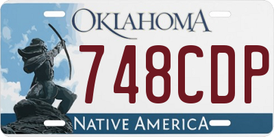 OK license plate 748CDP