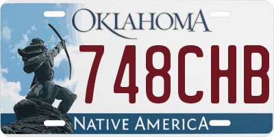 OK license plate 748CHB
