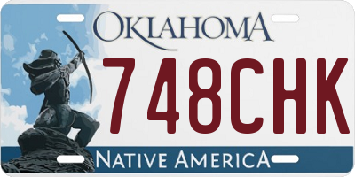 OK license plate 748CHK