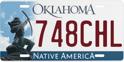 OK license plate 748CHL