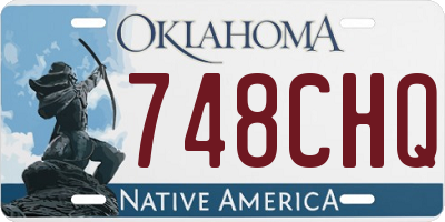OK license plate 748CHQ