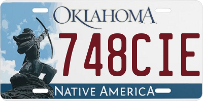 OK license plate 748CIE