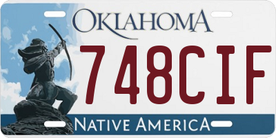 OK license plate 748CIF
