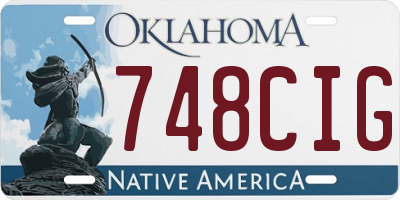 OK license plate 748CIG