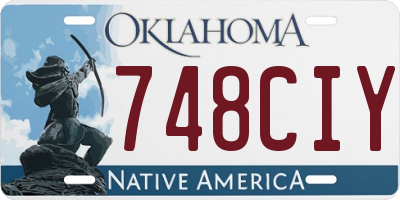 OK license plate 748CIY