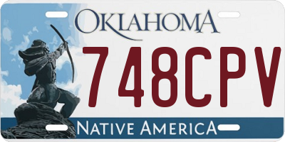 OK license plate 748CPV
