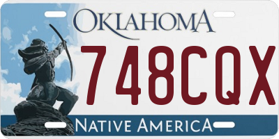OK license plate 748CQX