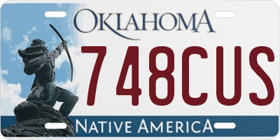 OK license plate 748CUS