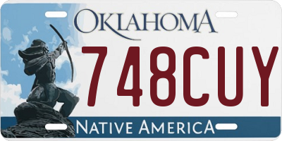 OK license plate 748CUY