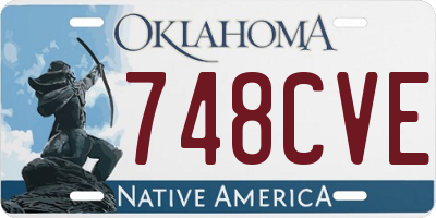 OK license plate 748CVE