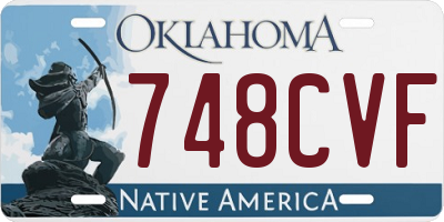 OK license plate 748CVF