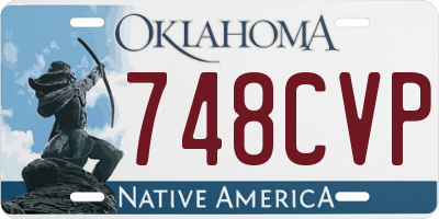 OK license plate 748CVP