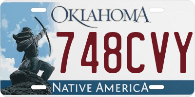 OK license plate 748CVY